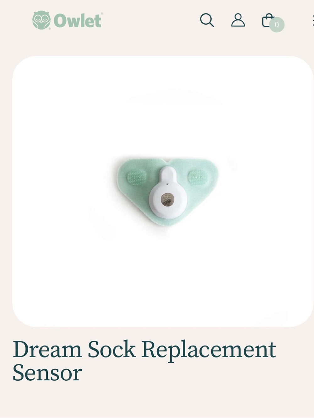 Owlet Dream Sock Replacement Sensor - Mint